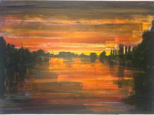 Sunset Vibes- River on Firee Sunset Vibes- River on Fire