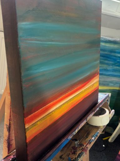 Summer- Turquoise Hue To be shown at Abstract Exhibition, Espacio gallery- 28th-31st Aug- 2026